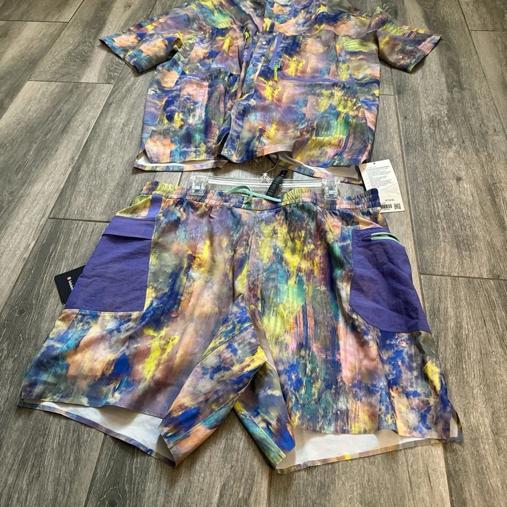 NWT Lululemon Acid Psychedelic EDM XXL shirt shorts set - Picture 6 of 6